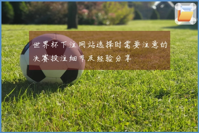 世界杯下注网站选择时需要注意的决赛投注细节及经验分享